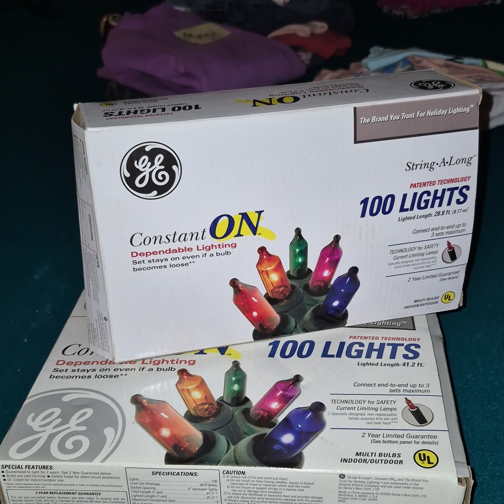 2 SETS OF GE 100 STRING-A-LONG